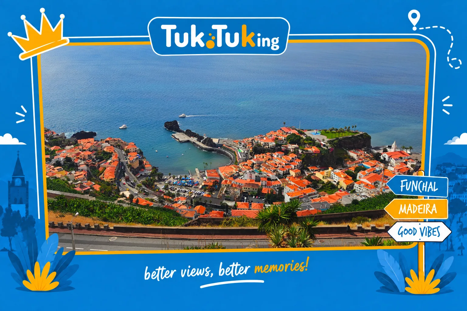 Camara de Lobos fishing village tuk tuk tour Madeira